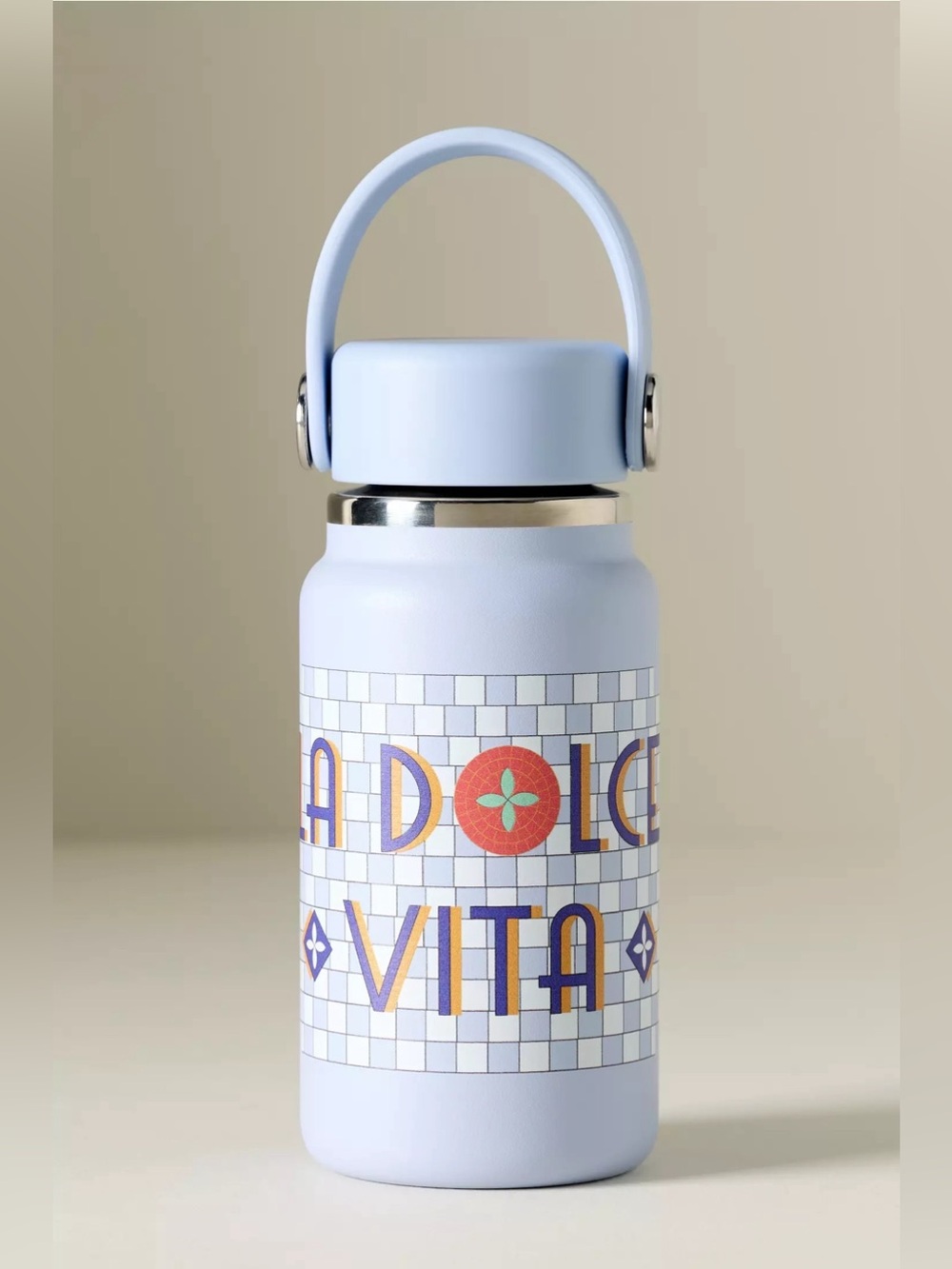 NWT Hydro Flask x Anthropologie 200 ML Water Bottle 'La Dolce Vita' Mosaic